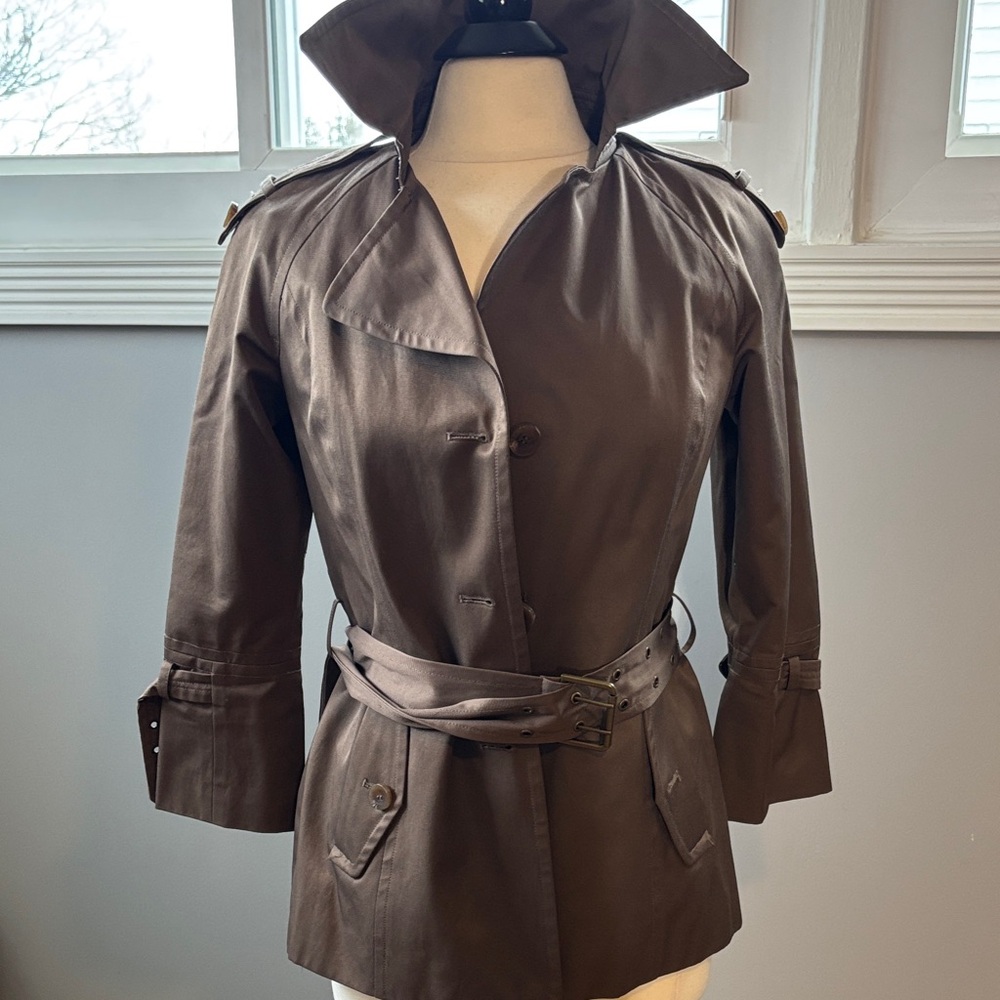 Andrew Marc Dark Brown Trench Coat